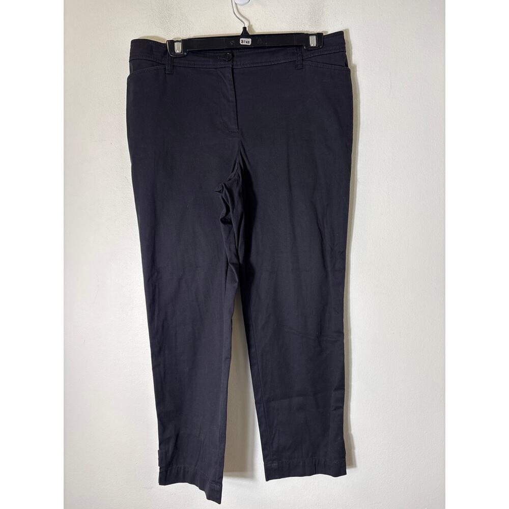 Talbots Black Cotton Perfect Crop Pant Sz 10
